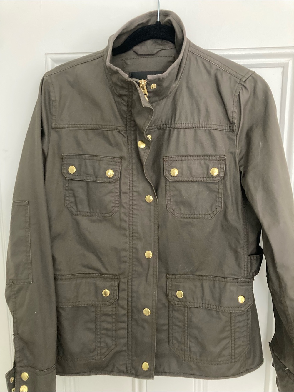 J. Crew Downtown Waxed Cotton Field Jacket, Small